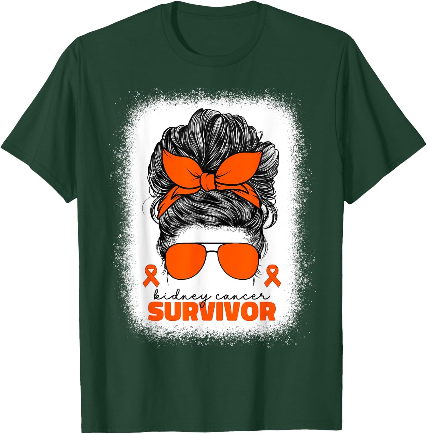 Kidney Cancer Survivor Orange Ribbon Kidney Cancer T-Shirt - T-Shirt | Forest