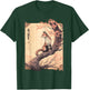 Vintage Cherry Blossom Japanese Fox Scroll Graphical Art T-Shirt - T-Shirt | Forest