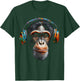 Monkey Headphones Animal Music Colourful Zoo Art Monkey T-Shirt - T-Shirt | Forest
