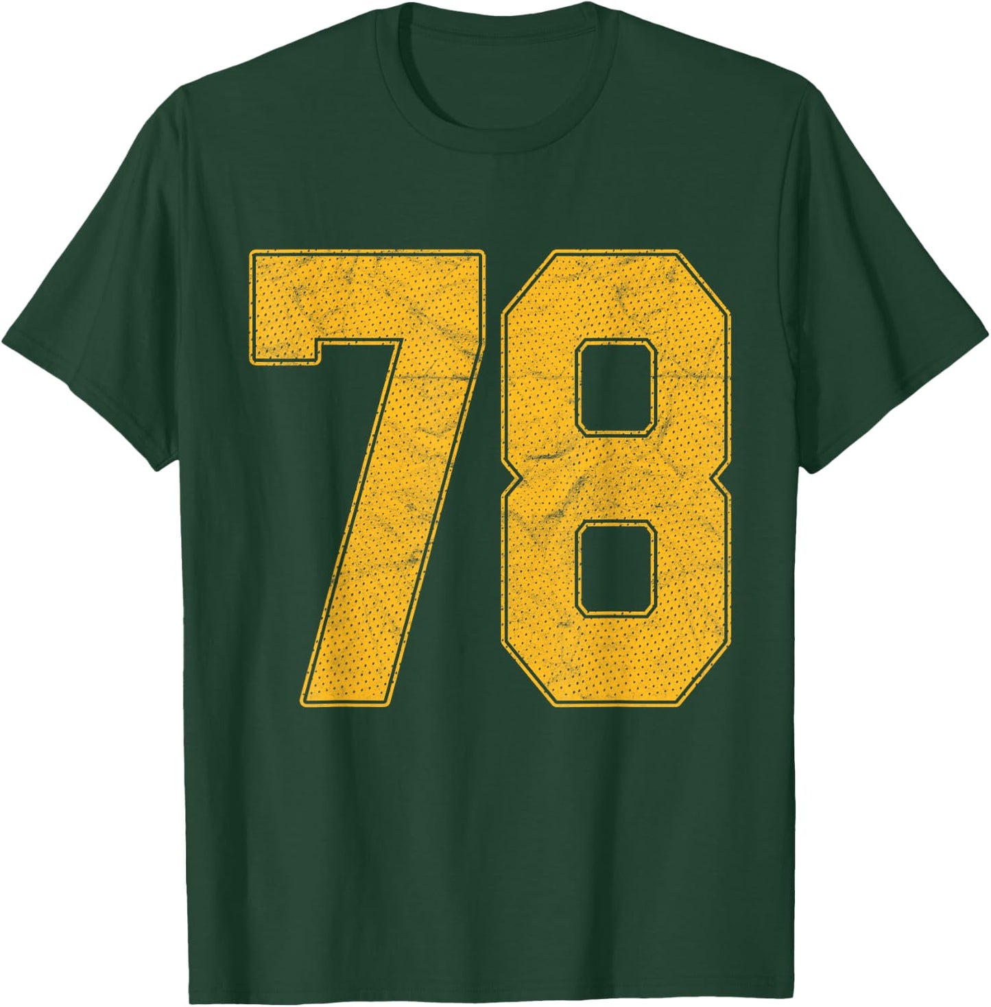 Number 78 Numbered Uniform Sports Team Jersey 78th Birthday T-Shirt - T-Shirt | Forest