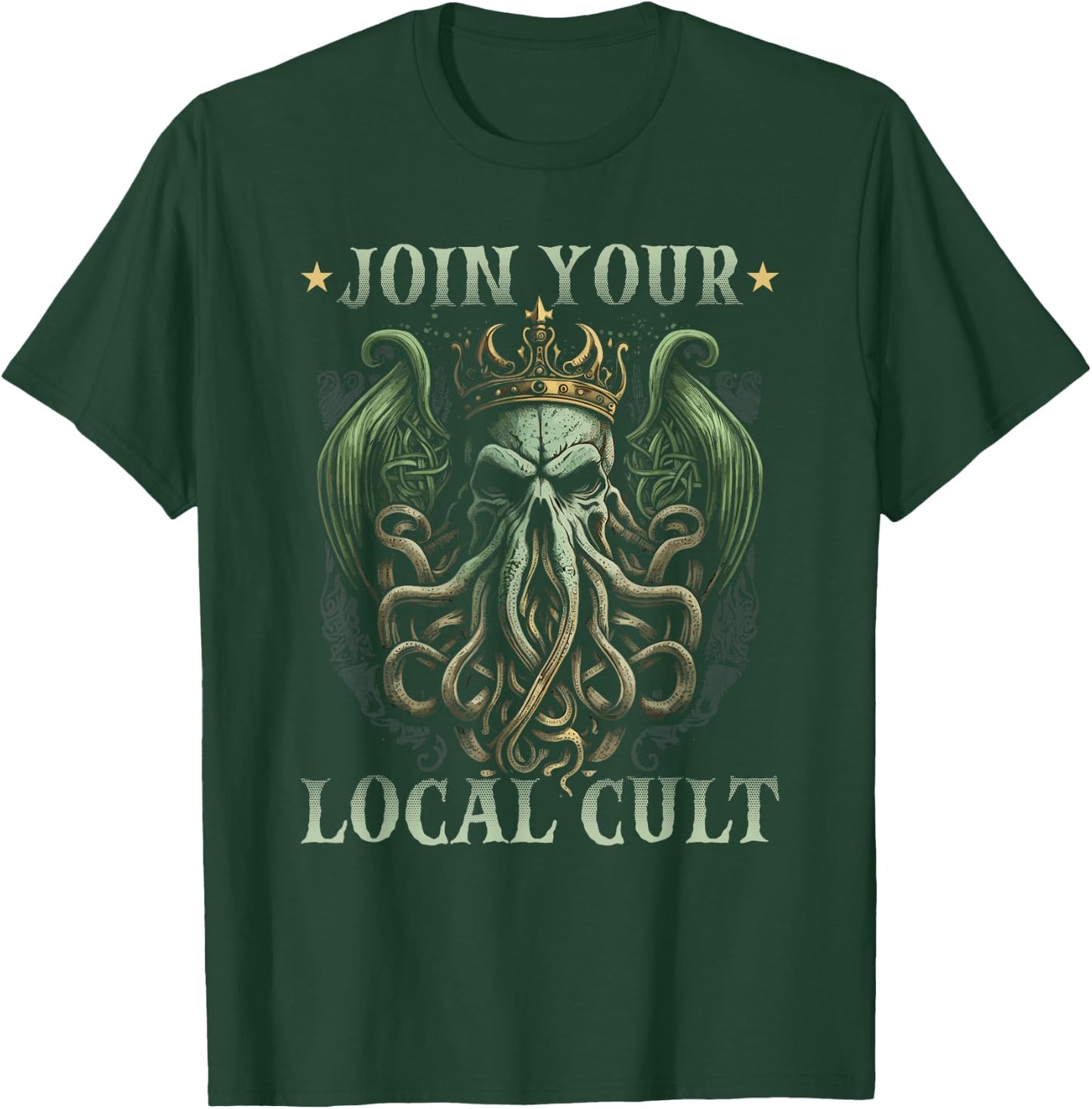 Join Your Local Cthulhu Cult, Cosmic Horror Cthulhu T-Shirt - T-Shirt | Forest