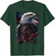 Eagle Bird 4th of July American Flag Veterans Memorial T-Shirt - T-Shirt | Forest