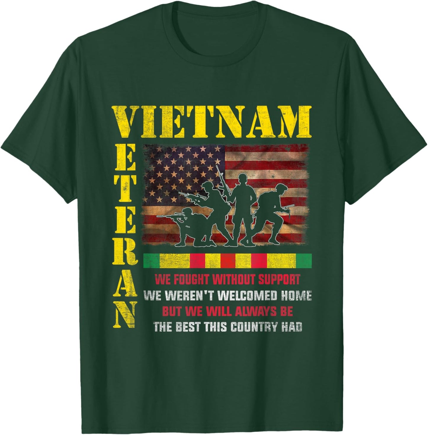 Vietnam Veteran - The Best America Had Military Family T-Shirt - T-Shirt | Forest