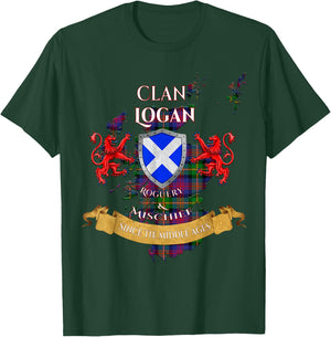 Logan Scottish Family Clan Middle Ages Mischief T-Shirt - T-Shirt | Forest