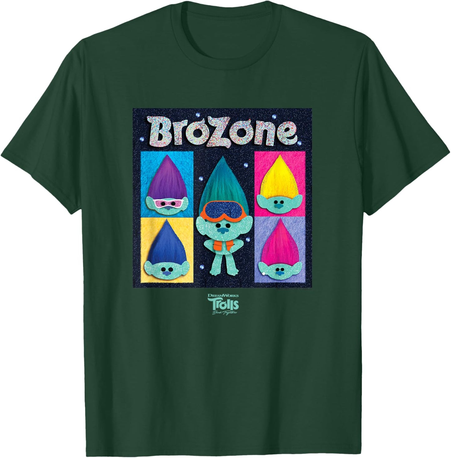DreamWorks Trolls Band Together BroZone T-Shirt - T-Shirt | Forest