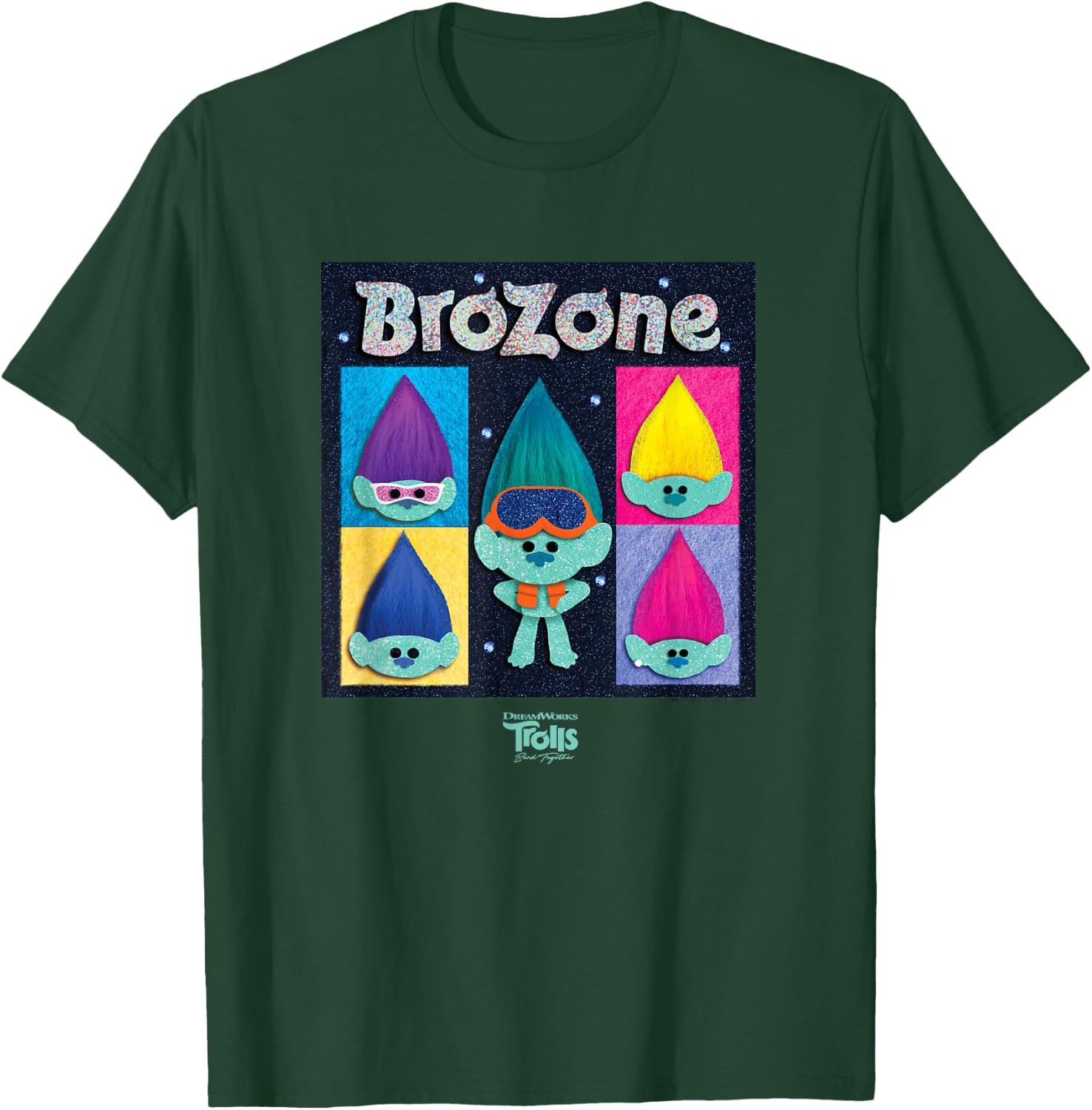 DreamWorks Trolls Band Together BroZone T-Shirt - T-Shirt | Forest