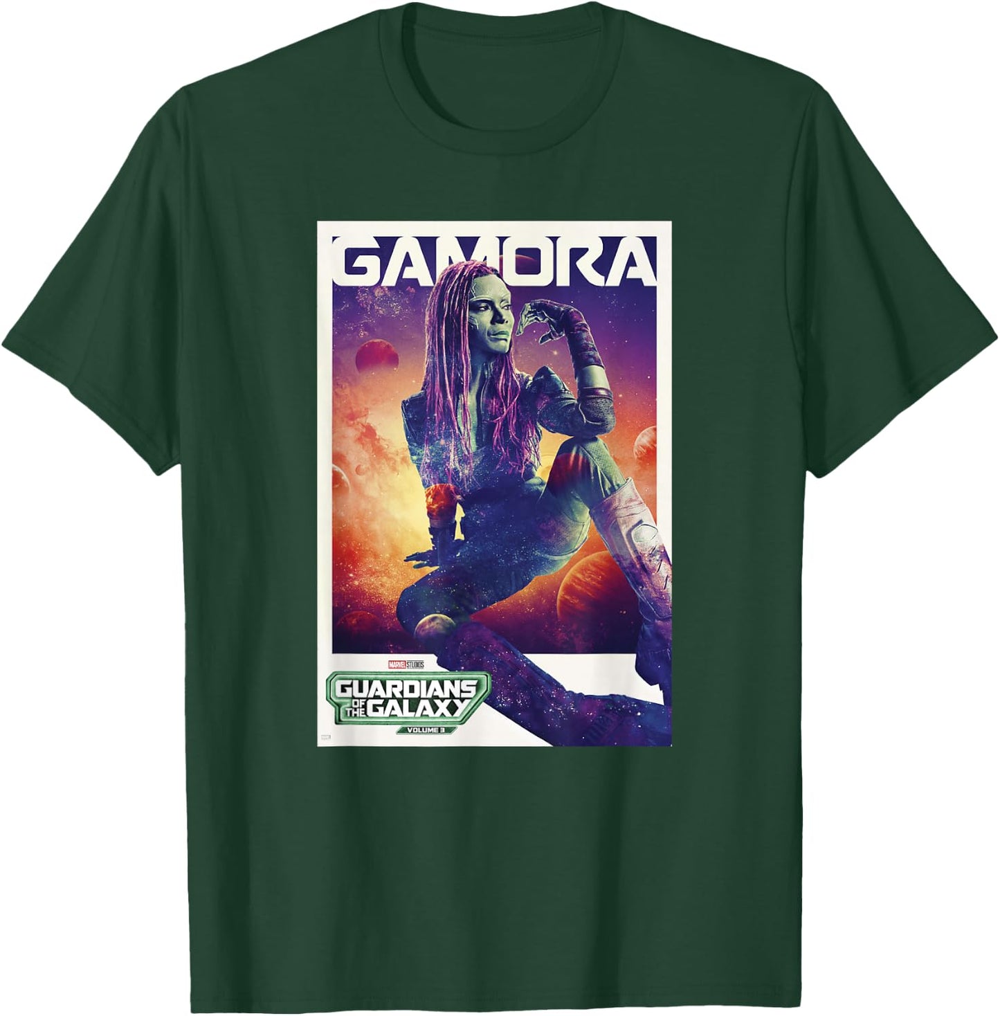 Marvel Guardians of the Galaxy Vol. 3 Gamora Solo Poster T-Shirt - T-Shirt | Forest