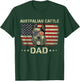 Australian Cattle Dad Dog Lovers American Flag 4th Of July Women Men T-Shirt - T-Shirt | Forest