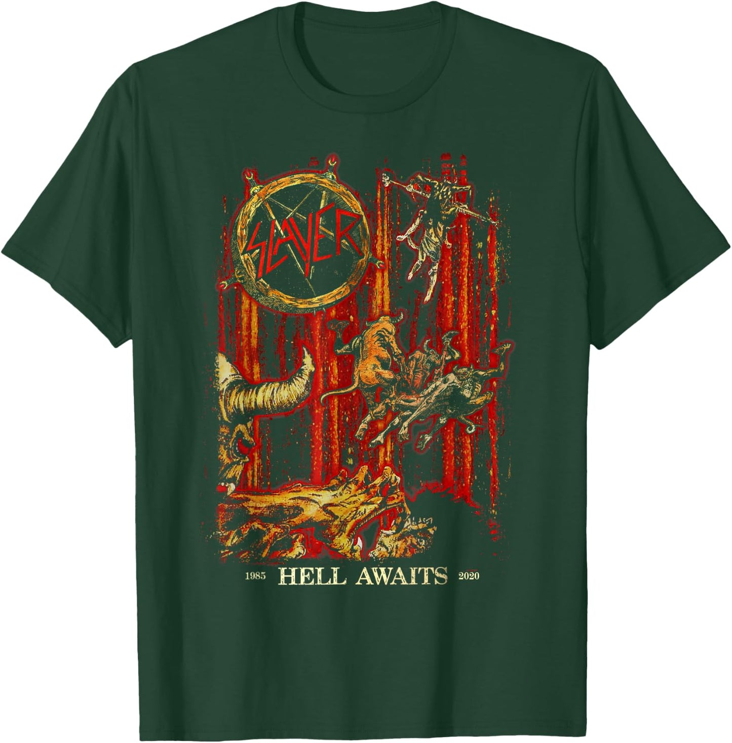 Slayer - Hell Awaits Anniversary Cover T-Shirt - T-Shirt | Forest