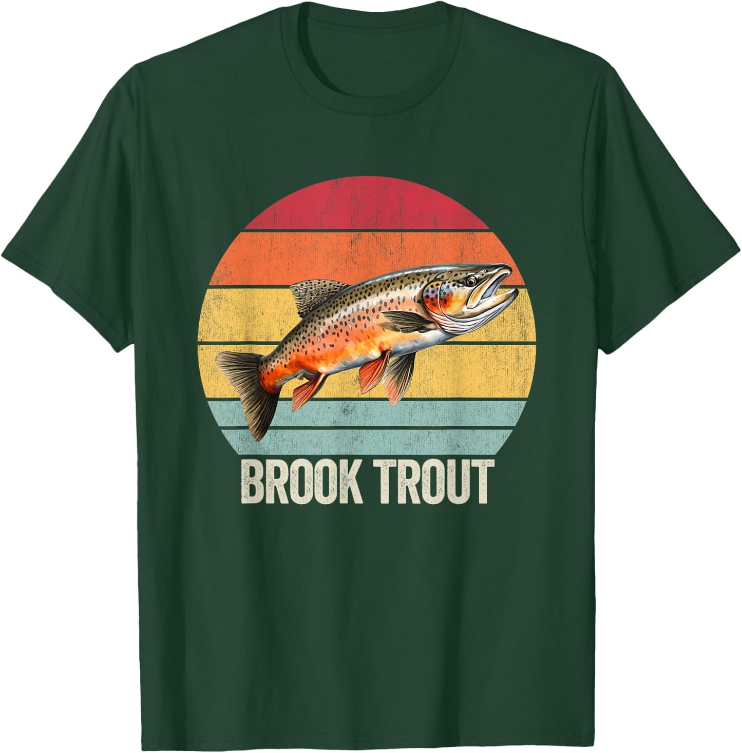 Brook Trout Vintage, Freshwater Brook Trout T-Shirt - T-Shirt | Forest