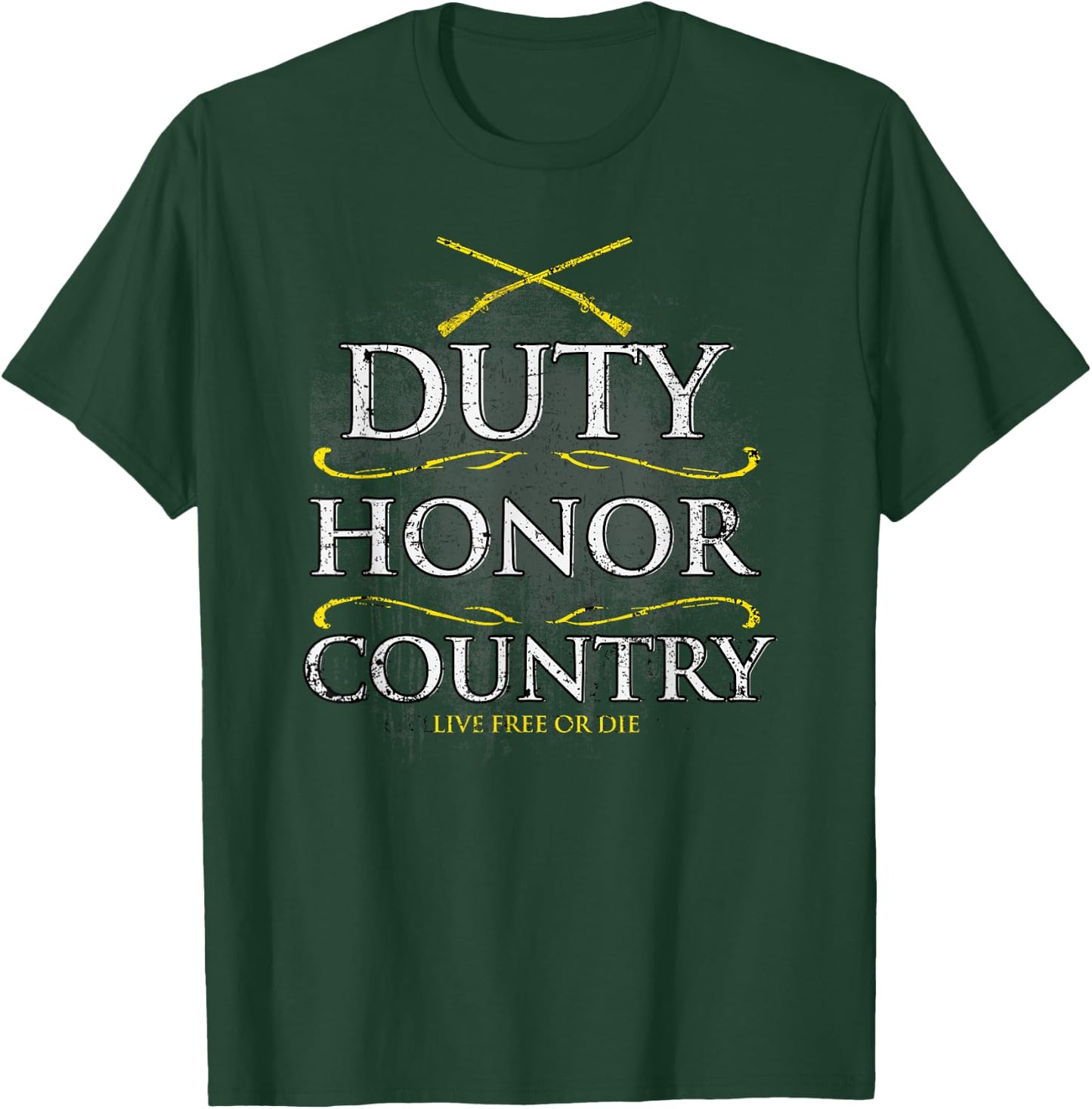 Duty Honor Country Live Free or Die T-Shirt - T-Shirt | Forest
