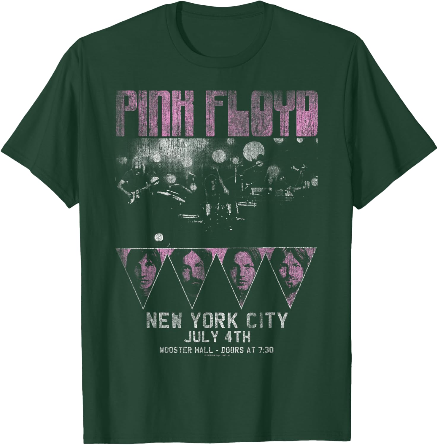Official Pink Floyd Rock Band Tour NYC Classic Retro Music T-Shirt - T-Shirt | Forest