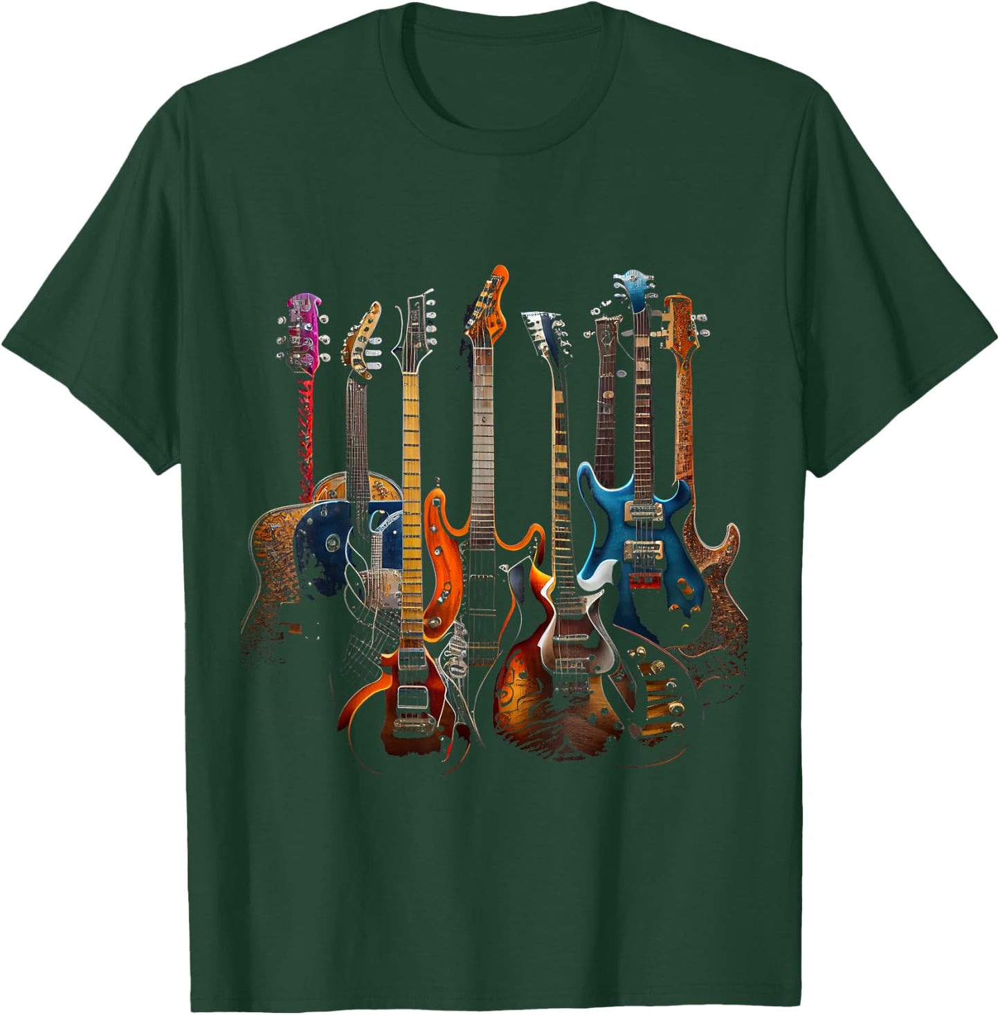 Guitars Guitarists Gift T-Shirt - T-Shirt | Forest