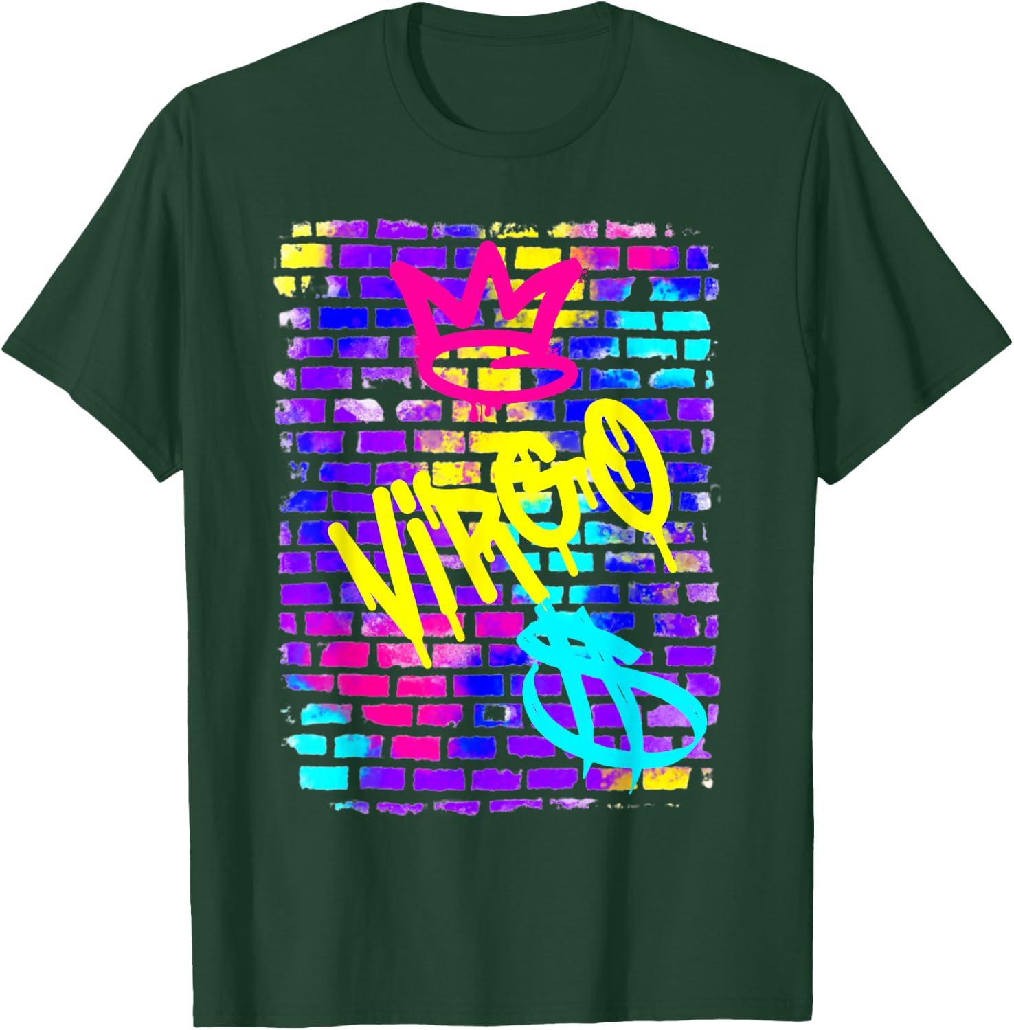 Virgo Birthday Zodiac Retro 90s Graffiti Sign Trendy Rad T-Shirt - T-Shirt | Forest