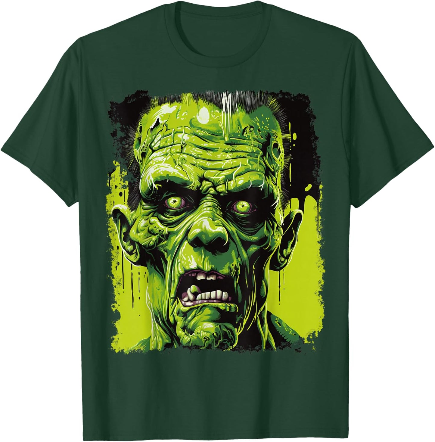 Green Zombie Halloween T-Shirt - T-Shirt | Forest