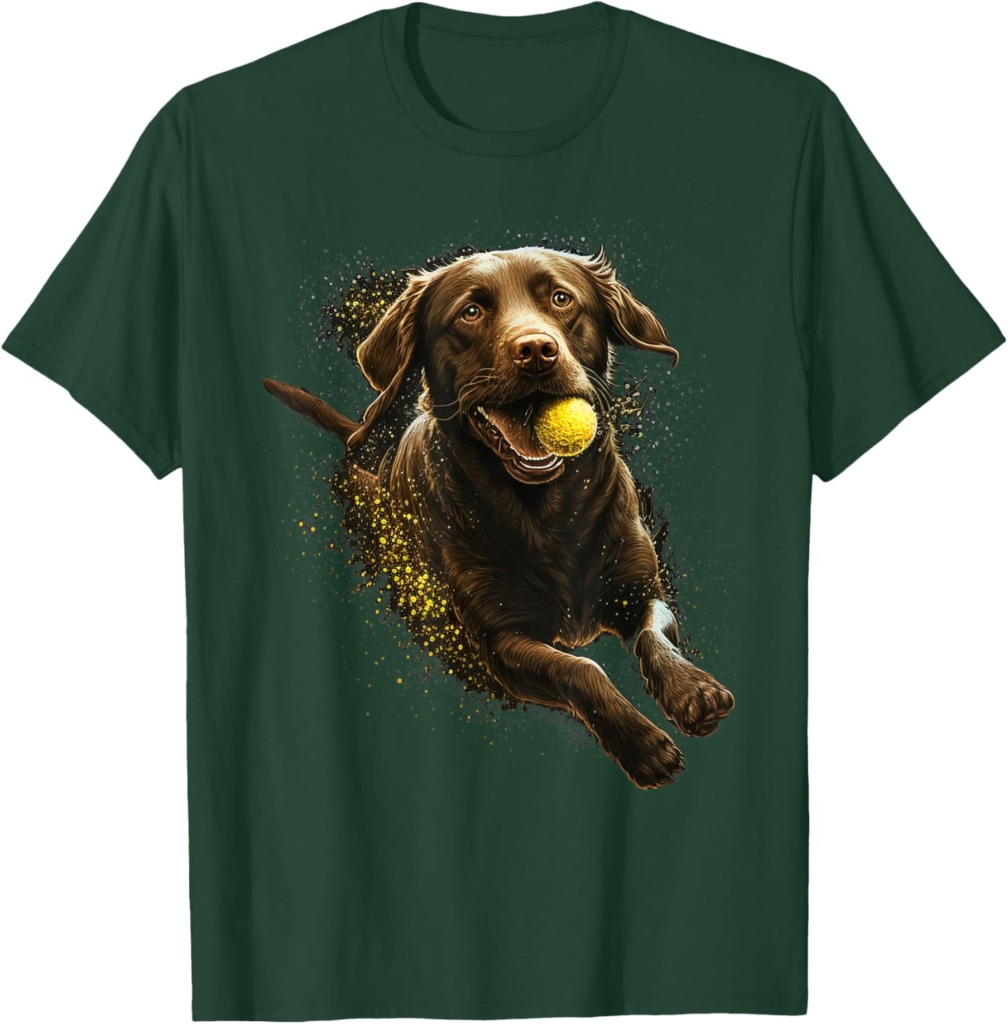 Cute brown Labrador Dog on brown Labrador Retriever Lover Women Kids T-Shirt - T-Shirt | Forest