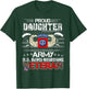 Proud Daughter Army US 82nd Airborne Veteran Flag Patriotic Men T-Shirt - T-Shirt | Forest