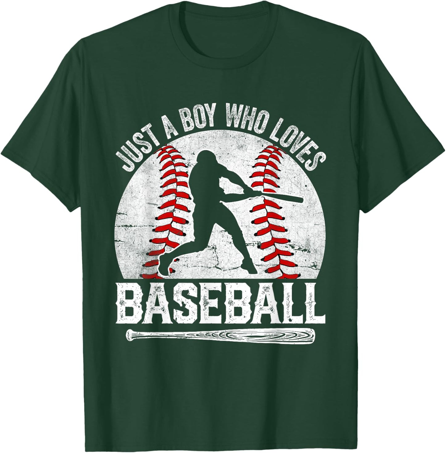 Just A Boy Who Loves Baseball Apparel Boys T-Shirt - T-Shirt | Forest