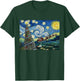 Funny Christmas Tree Van Gogh Starry Night Xmas Art Gifts PJ T-Shirt - T-Shirt | Forest