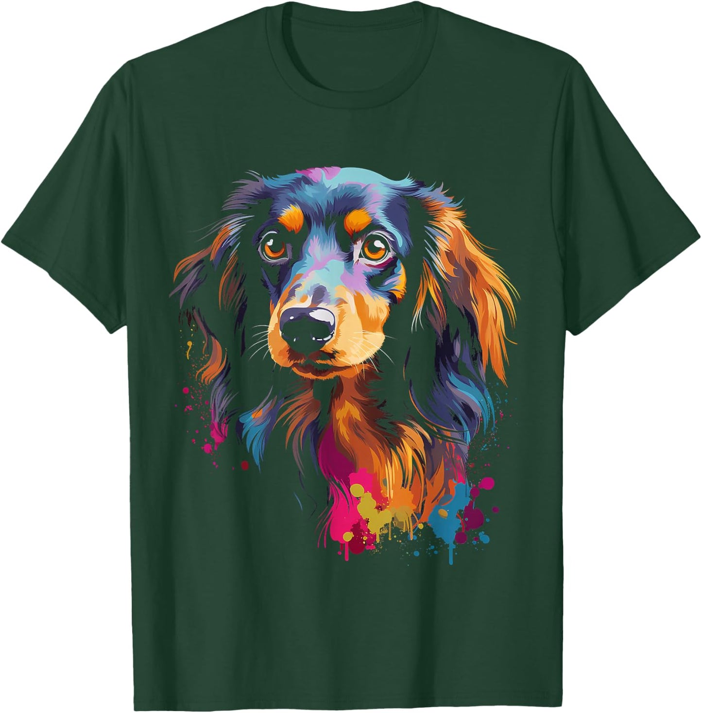 Long hair dachshund Dachshund puppy dog T-Shirt - T-Shirt | Forest