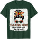 Leopard Theatre Mom Cute Messy Bun Theater Mothers Day T-Shirt - T-Shirt | Forest