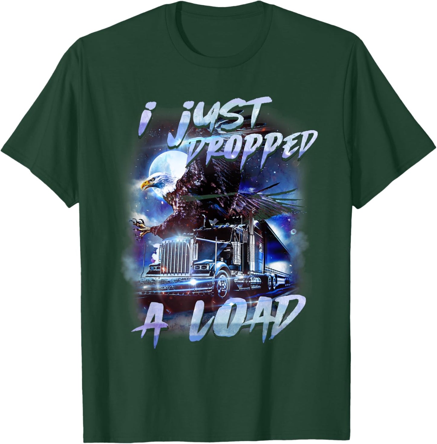 Funny Trucker Gifts Men Husband Semi Trailer Truck Driver T-Shirt - T-Shirt | Forest