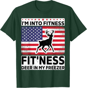 I'm Into Fitness Deer Freezer funny dad hunter deer hunting T-Shirt - T-Shirt | Forest