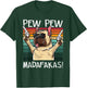 French Bulldog Pew Pew Dog Vintage Retro Sunset Dogs Guns Men Women T-Shirt - T-Shirt | Forest