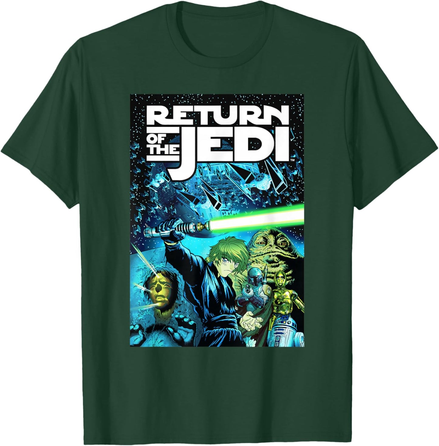 Star Wars Manga Style Return of the Jedi Poster T-Shirt - T-Shirt | Forest