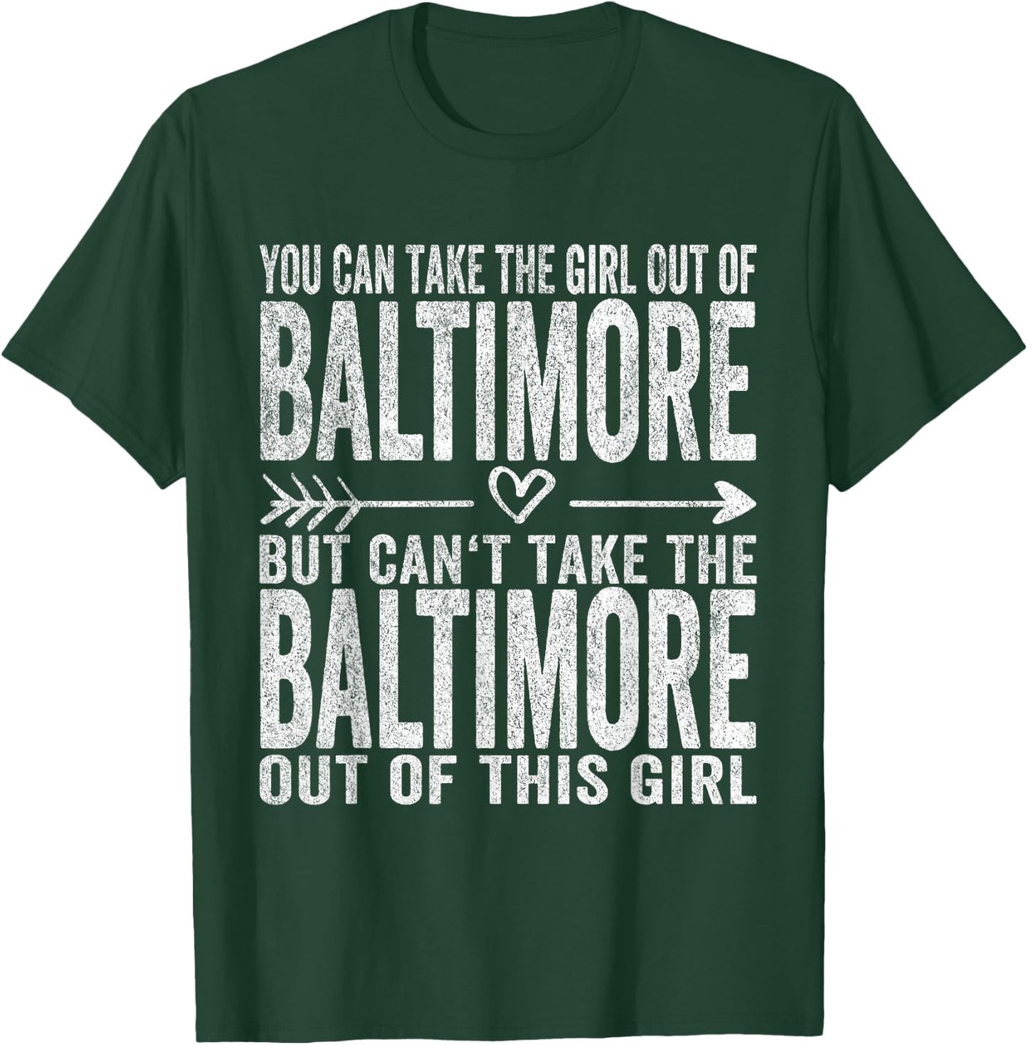 Girl Out Of Baltimore Maryland Hometown Home Baltimore T-Shirt - T-Shirt | Forest