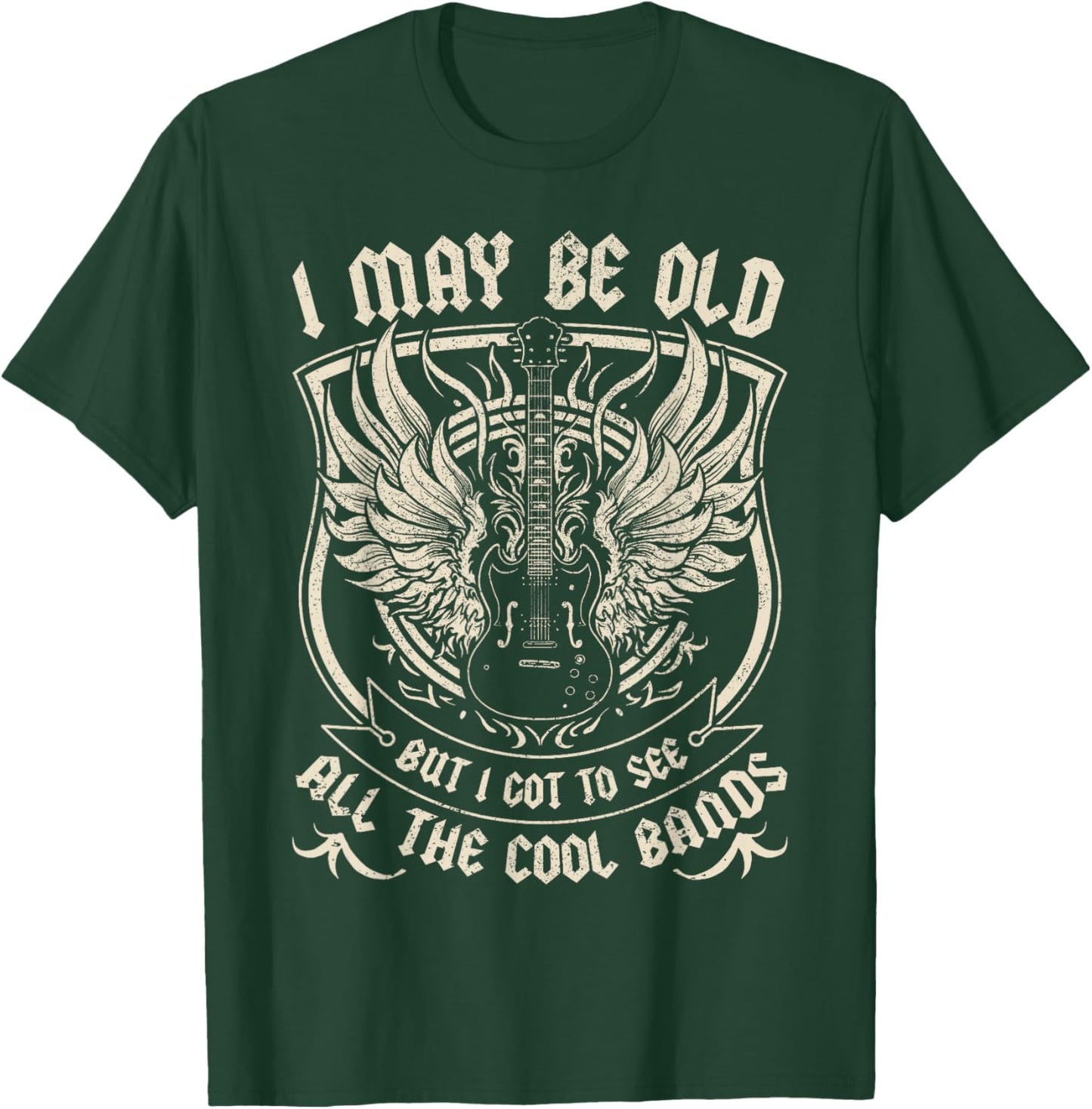 I May Be Old But I Got To See All The Cool Band Rock Concert T-Shirt - T-Shirt | Forest