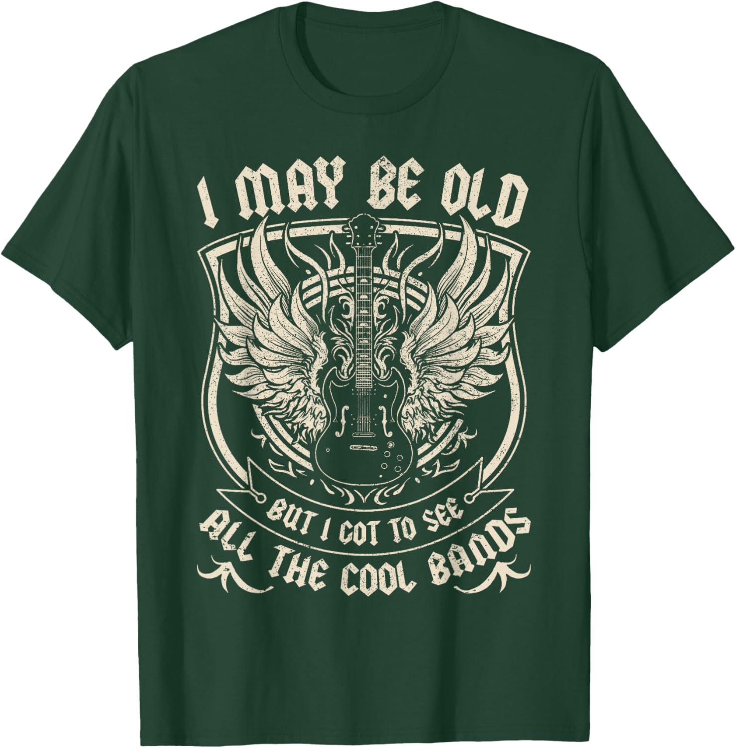 I May Be Old But I Got To See All The Cool Band Rock Concert T-Shirt - T-Shirt | Forest