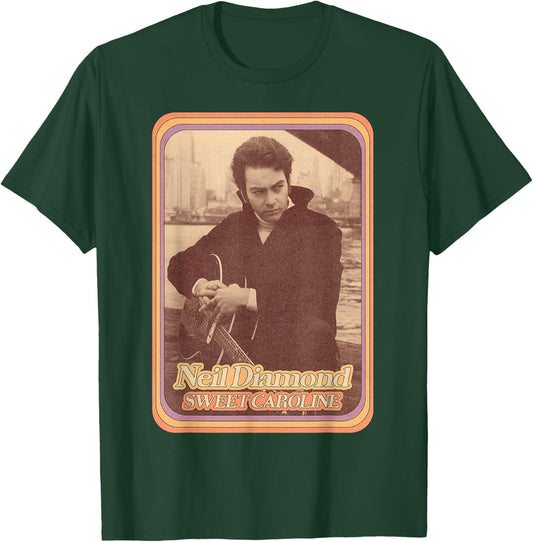 Official Neil Diamond Guitar Photo T-Shirt - T-Shirt | Forest