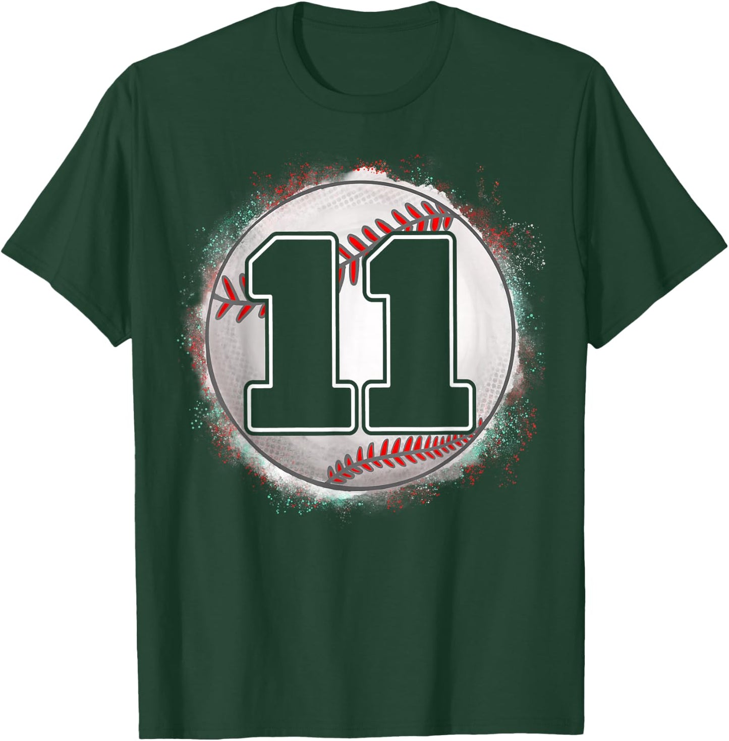Birthday Boy 11 Baseball 11th Birthday Baseball Player T-Shirt - T-Shirt | Forest