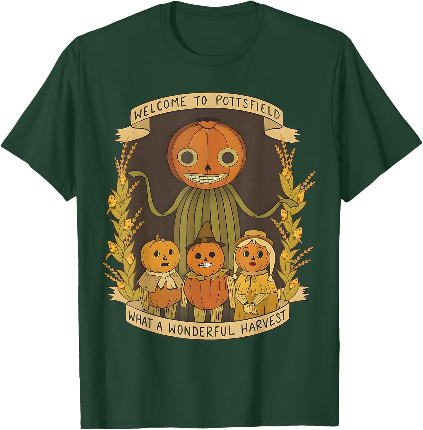 Spooky Pottsfield Harvest Festival Pumpkin Vibes Halloween T-Shirt - T-Shirt | Forest