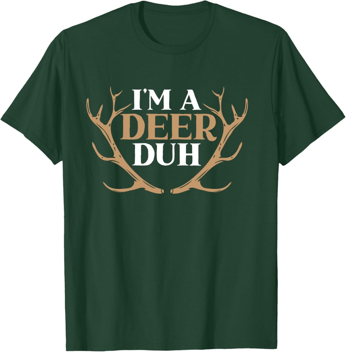 I'm a Deer Duh Halloween Easy Lazy Costume T-Shirt - T-Shirt | Forest