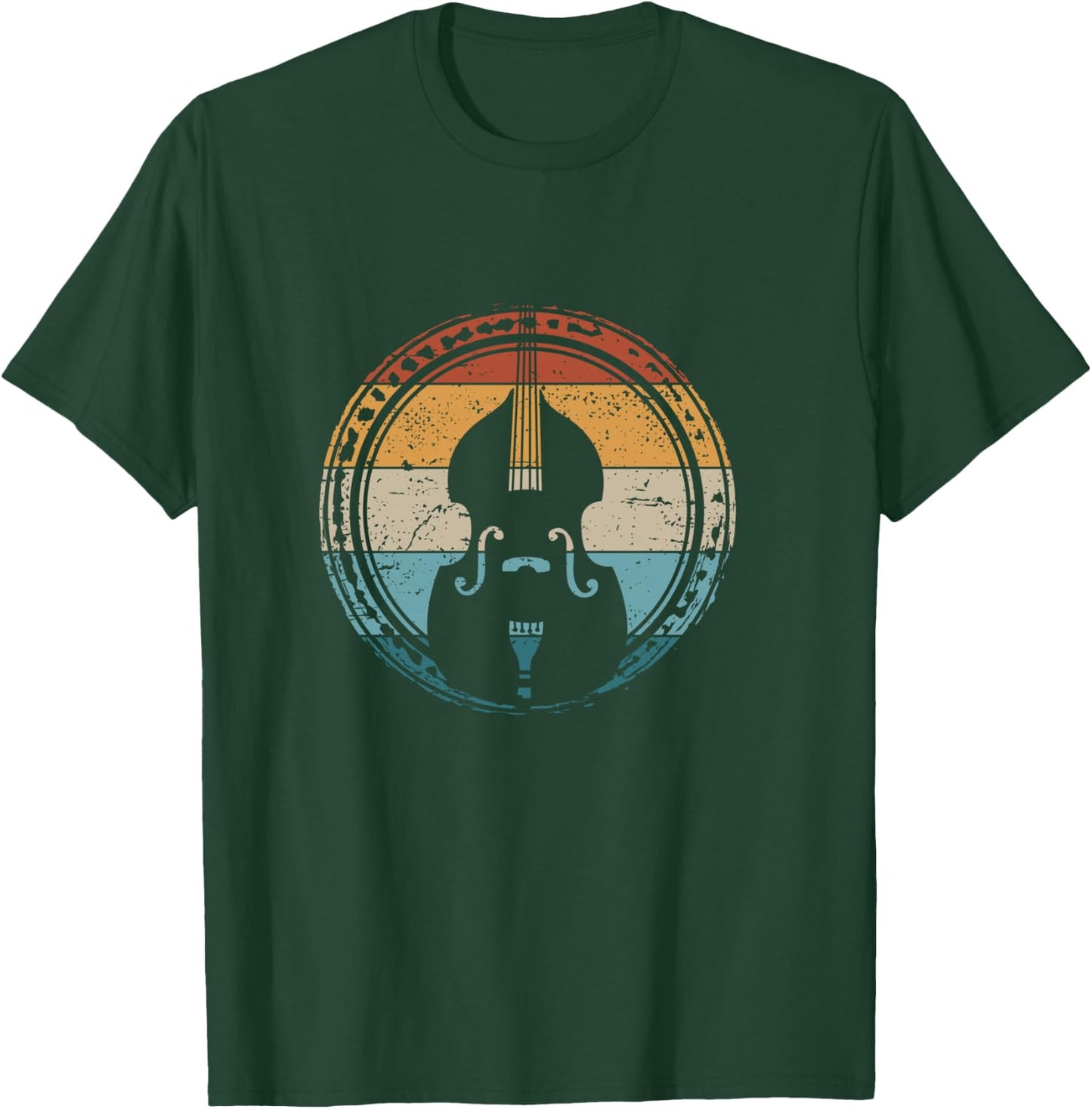 Contrabass Orchestra Upright Bass Retro Double Bass T-Shirt - T-Shirt | Forest
