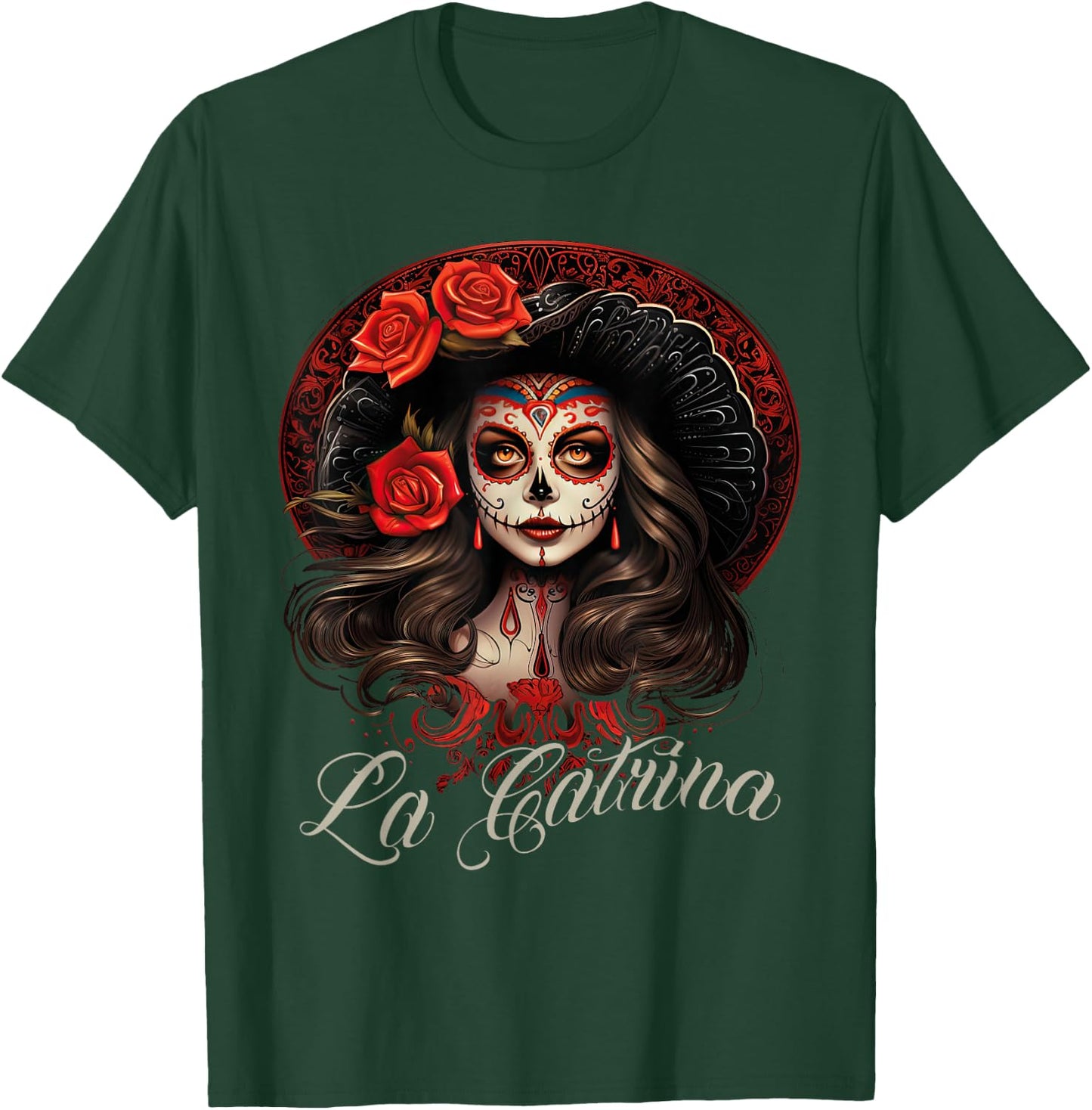 La Catrina Dress Stylish Day of The Dead Costume La Catrina T-Shirt - T-Shirt | Forest