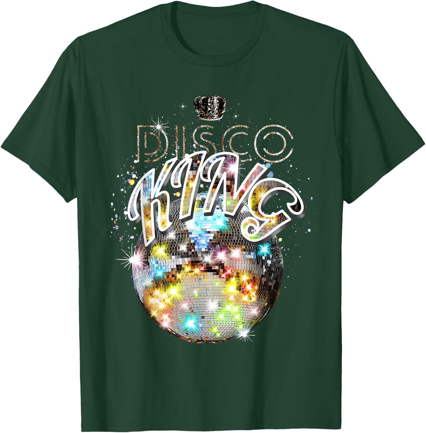Disco Ball Disco King, 70s Retro Vintage Dancing T-Shirt - T-Shirt | Forest
