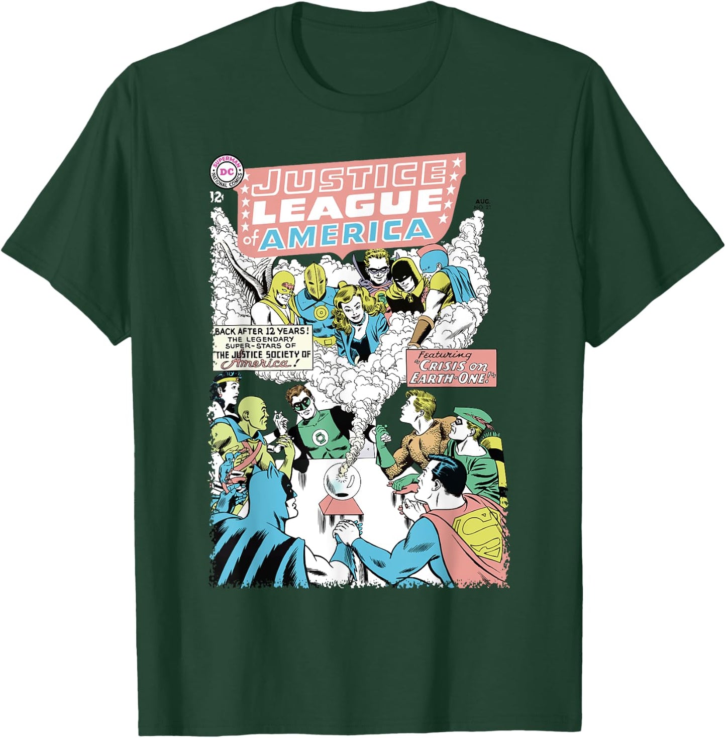 DC Justice League Cover 21 Crisis T-Shirt - T-Shirt | Forest
