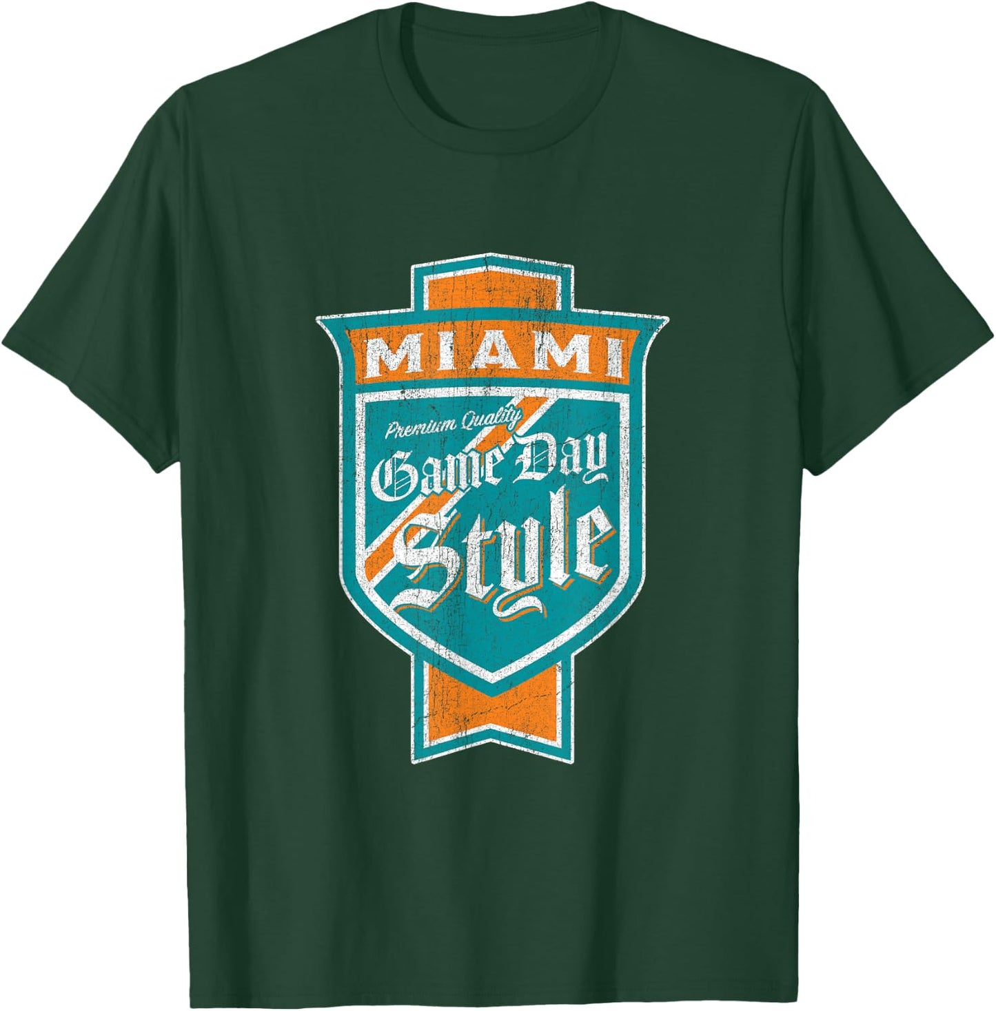 Faded Miami Beer Label - Miami-Dade County Pride T-Shirt - T-Shirt | Forest