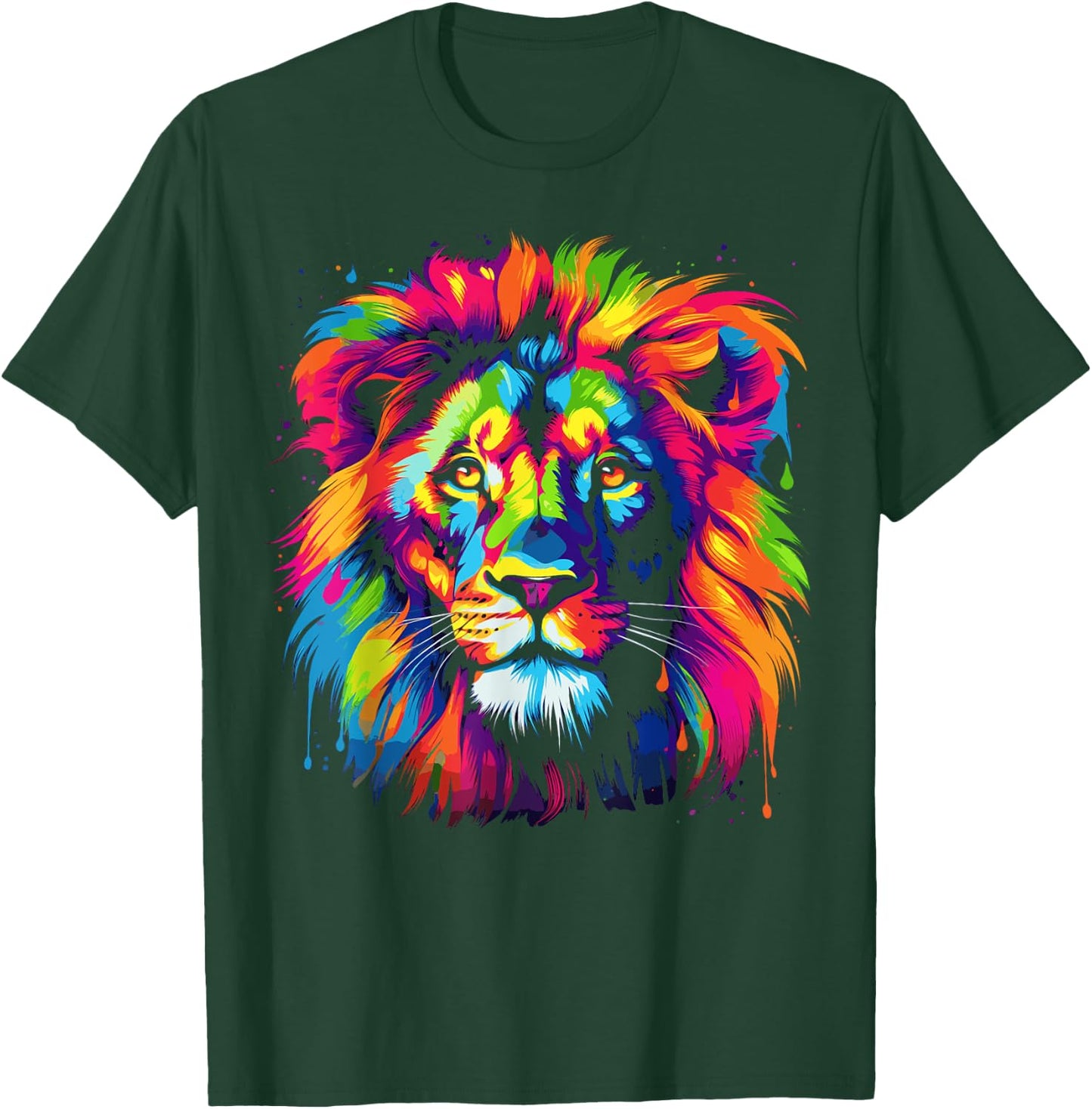 Rainbow Lion Shirt Men Women Boys Girls T-Shirt - T-Shirt | Forest