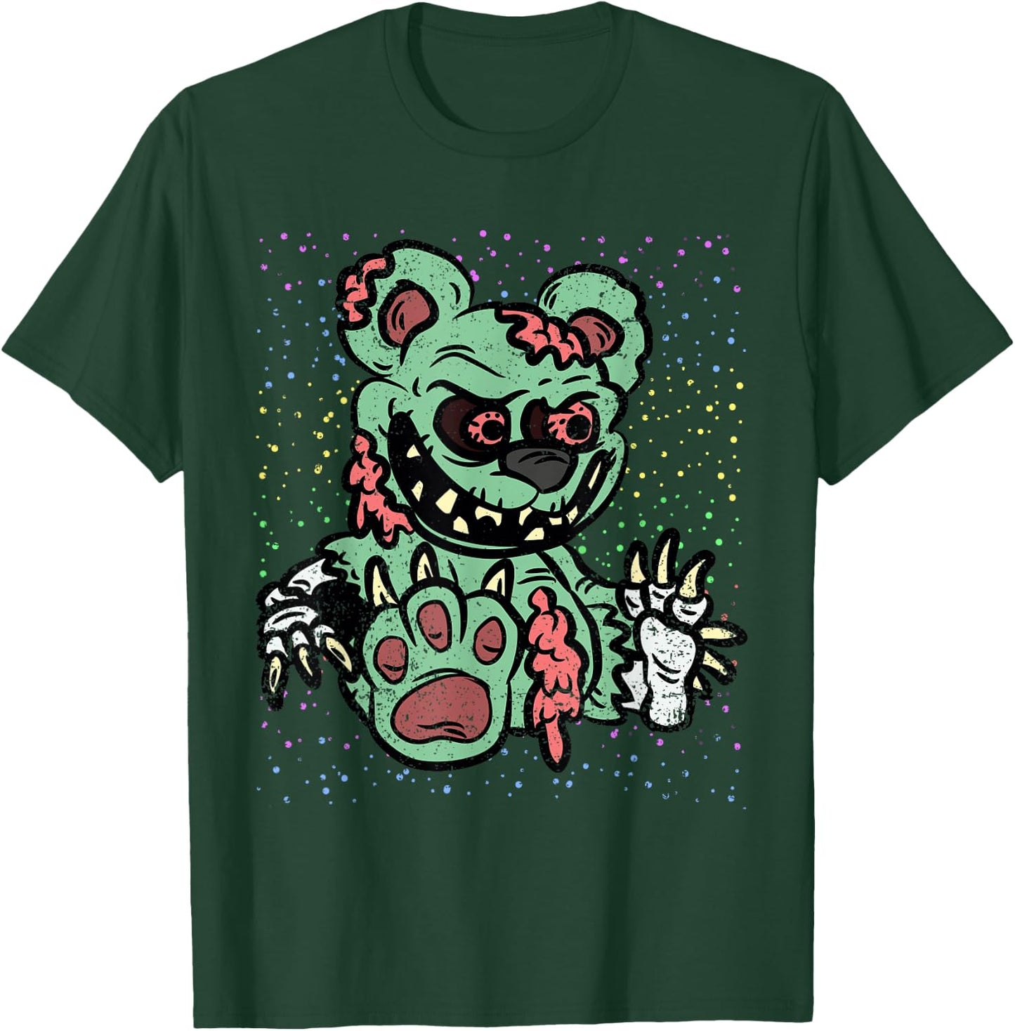 Zombie Teddy Bear Halloween Costume Scary Spooky Monster T-Shirt - T-Shirt | Forest