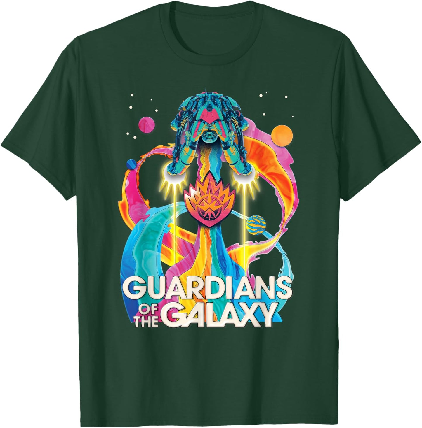 Marvel Guardians of The Galaxy Volume 3 Bowie Space Rainbow T-Shirt - T-Shirt | Forest