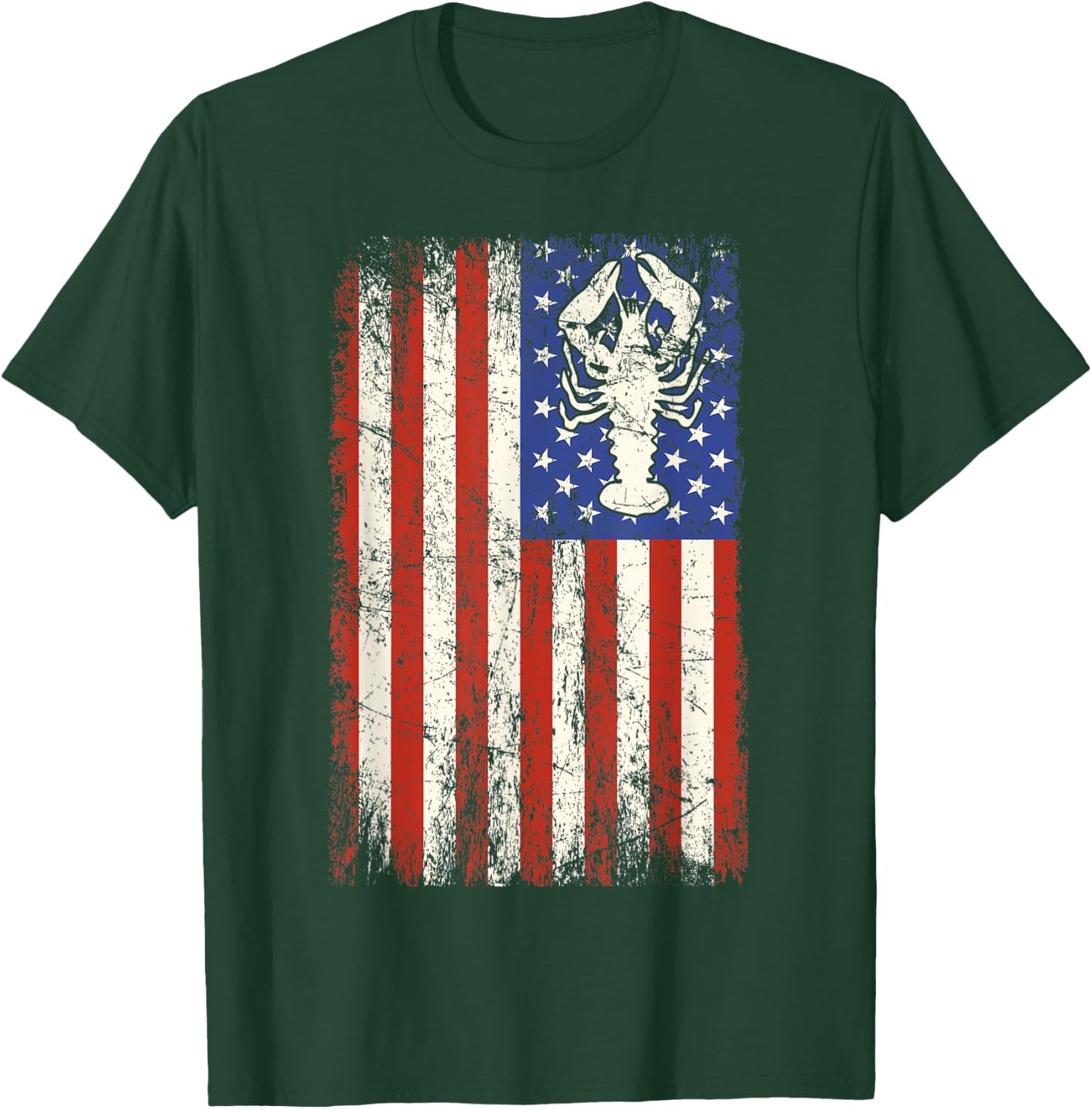Crawfish Boil USA Flag American Crayfish Crew Festival Men T-Shirt - T-Shirt | Forest