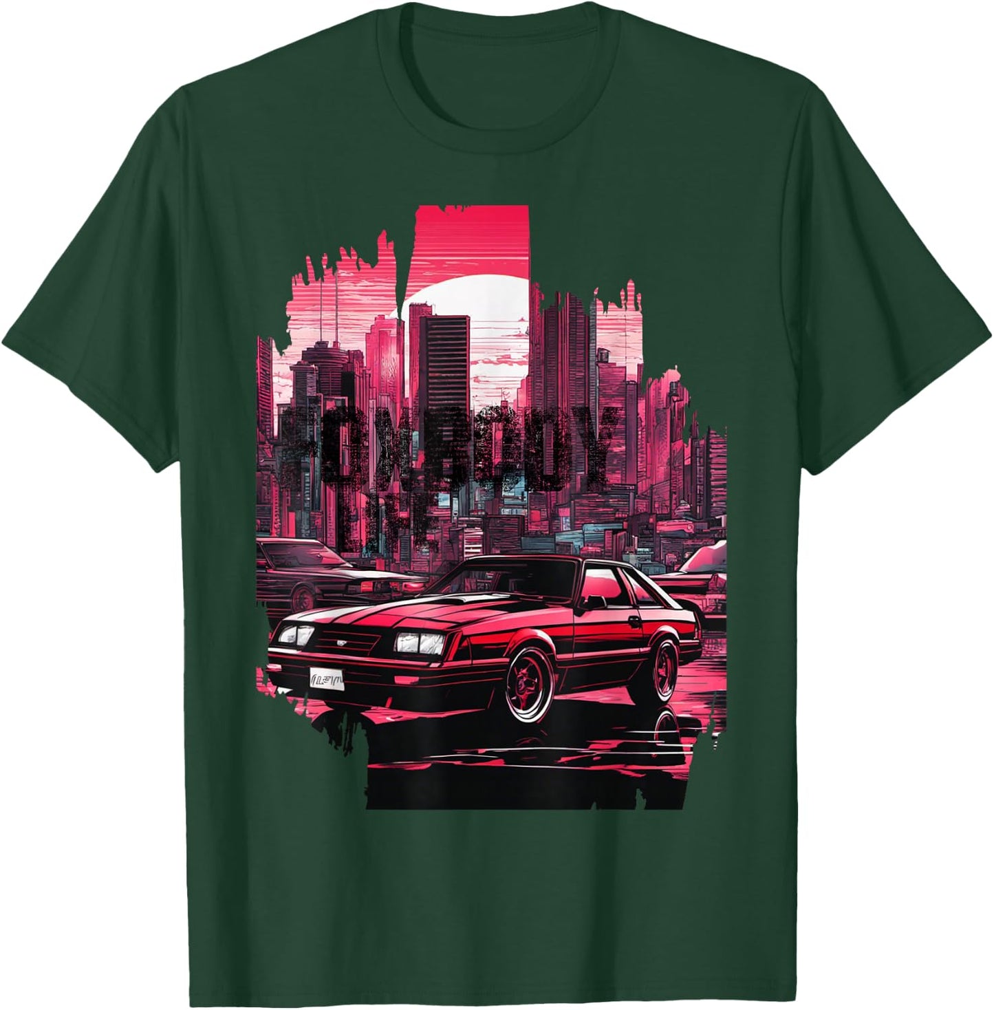 Foxbody 5.0 American Muscle Stang Car T-Shirt - T-Shirt | Forest