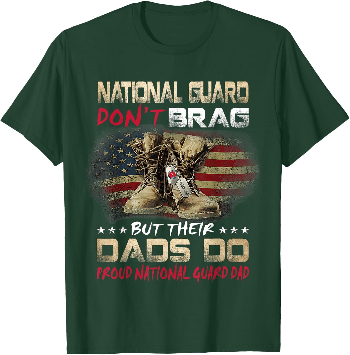 National Guard Graduation Proud National Guard Dad T-Shirt - T-Shirt | Forest
