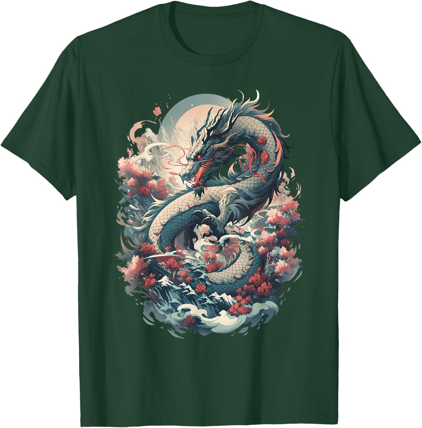 Japanese Aesthetic Dragon japanese art Japan Tattoo T-Shirt - T-Shirt | Forest