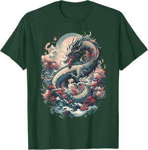 Japanese Aesthetic Dragon japanese art Japan Tattoo T-Shirt - T-Shirt | Forest