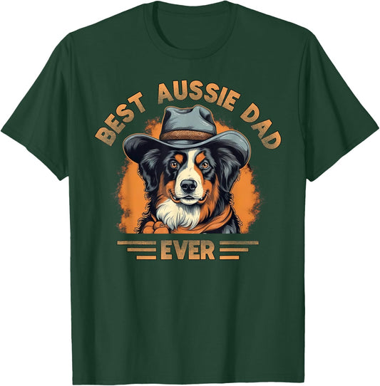 Aussie DAD Australian Shepherd T-Shirt - T-Shirt | Forest